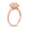 Thumbnail Image 1 of 1.20 CT. T.W. Princess-Cut Diamond Flower Frame Engagement Ring in 14K Rose Gold