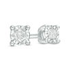 Thumbnail Image 0 of 0.10 CT. T.W. Diamond Solitaire Stud Earrings in Sterling Silver