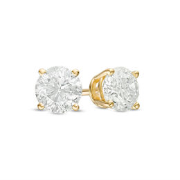 0.50 CT. T.W. Certified Diamond Solitaire Stud Earrings in 14K Gold (J/I3)
