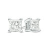 Thumbnail Image 0 of 0.50 CT. T.W. Certified Princess-Cut Diamond Solitaire Stud Earrings in 14K White Gold (J/I3)