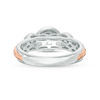 Thumbnail Image 2 of 0.29 CT. T.W. Diamond Past Present Future® Frame Engagement Ring in 10K Two-Tone Gold - Size 7