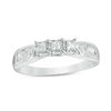 Thumbnail Image 1 of 0.45 CT. T.W. Princess-Cut Diamond Three Stone Wedding Band in 10K White Gold - Size 7
