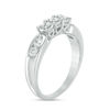 Thumbnail Image 2 of 0.45 CT. T.W. Princess-Cut Diamond Three Stone Wedding Band in 10K White Gold - Size 7