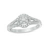 Thumbnail Image 0 of 0.23 CT. T.W. Composite Diamond Frame Vintage-Style Engagement Ring in 10K White Gold