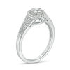 Thumbnail Image 1 of 0.23 CT. T.W. Composite Diamond Frame Vintage-Style Engagement Ring in 10K White Gold