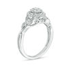 Thumbnail Image 2 of 0.23 CT. T.W. Composite Diamond Frame Twist Vintage-Style Engagement Ring in 10K White Gold