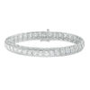 Thumbnail Image 0 of 10.00 T.W. Princess-Cut and Round Diamond Bracelet in 14K White Gold - 7.5"