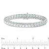 Thumbnail Image 2 of 10.00 T.W. Princess-Cut and Round Diamond Bracelet in 14K White Gold - 7.5"
