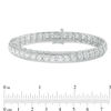 Thumbnail Image 3 of 10.00 T.W. Princess-Cut and Round Diamond Bracelet in 14K White Gold - 7.5"