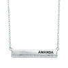 Thumbnail Image 0 of 1/20 CT. T.W. Diamond Name Bar Necklace in Sterling Silver (1 Name)