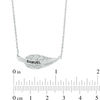Thumbnail Image 1 of 1/15 CT. T.W. Diamond Sideways Leaf Necklace in Sterling Silver (1 Name)