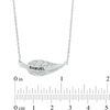 Thumbnail Image 2 of 1/15 CT. T.W. Diamond Sideways Leaf Necklace in Sterling Silver (1 Name)