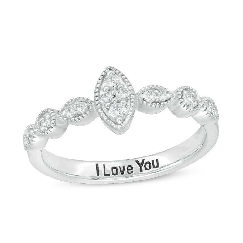 marquise cut promise rings