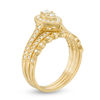 Thumbnail Image 2 of 0.50 CT. T.W. Diamond Pear-Shaped Frame Vintage-Style Three Piece Bridal Set in 10K Gold