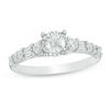 Thumbnail Image 1 of 0.75 CT. T.W. Diamond Alternating Shank Engagement Ring in 14K White Gold