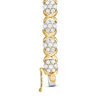 Thumbnail Image 2 of 3.95 CT. T.W. Composite Diamond Flower "X" Alternating Bracelet in 10K Gold