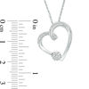 Thumbnail Image 2 of 0.04 CT. T.W. Diamond Heart Pendant in Sterling Silver