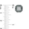 Thumbnail Image 2 of 0.04 CT. T.W. Enhanced Black and White Diamond Octagon Frame Stud Earrings in Sterling Silver