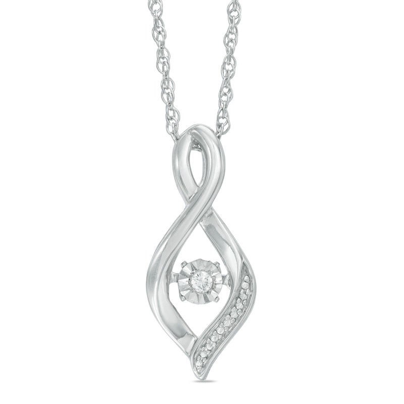 Unstoppable Love™ Diamond Accent Flame-Shaped Pendant in Sterling Silver