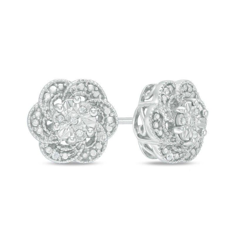 3 Silver 6 Pairs Hemlock Women Lady Elegant Ear Stud Ceramic Flower Silver Jewelry Earrings Stud Wedding Earrings 