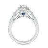 Thumbnail Image 3 of Vera Wang Love Collection 0.95 CT. T.W. Certified Oval Diamond Frame Engagement Ring in 14K White Gold (I/SI2)