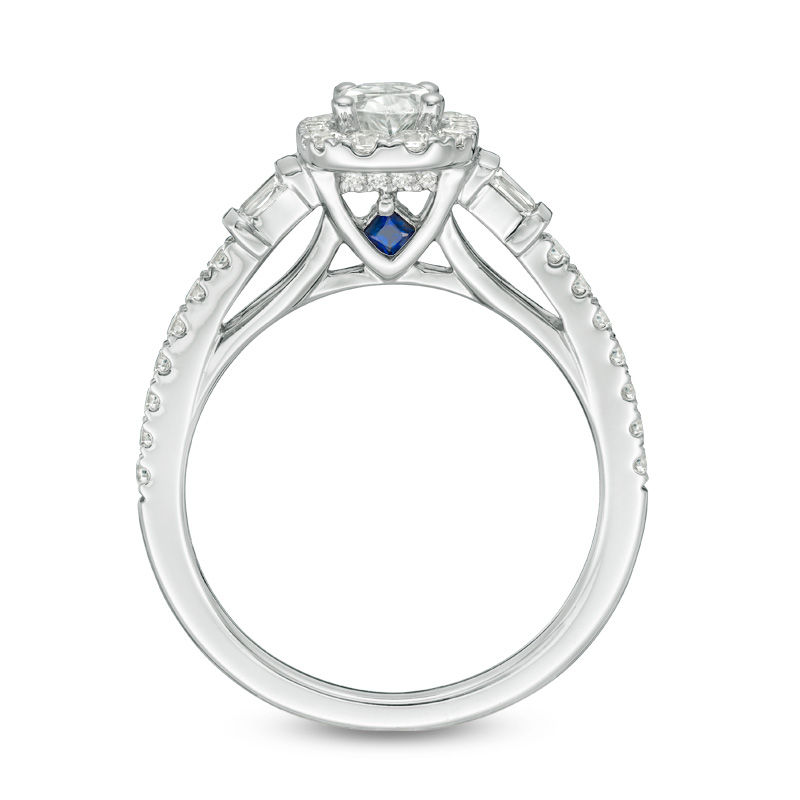 Vera Wang Love Collection 0.95 CT. T.W. Certified Oval Diamond Frame ...