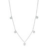 Thumbnail Image 1 of 0.05 CT. T.W. Diamond Five Stone Station Necklace in Sterling Silver