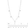 Thumbnail Image 3 of 0.05 CT. T.W. Diamond Five Stone Station Necklace in Sterling Silver