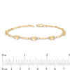 Thumbnail Image 2 of Oval Citrine and Diamond Accent Bracelet in Sterling Silver with 10K Gold Plate - 7.25"