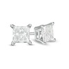 Thumbnail Image 0 of 1.00 CT. T.W. Certified Princess-Cut Diamond Solitaire Stud Earrings in 14K White Gold (J/I3)