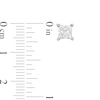 Thumbnail Image 3 of 1.00 CT. T.W. Certified Princess-Cut Diamond Solitaire Stud Earrings in 14K White Gold (J/I3)