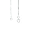 Thumbnail Image 1 of Marquise Lab-Created White Sapphire Frame Drop Necklace in Sterling Silver - 16"