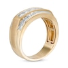 Thumbnail Image 2 of Men's 1.00 CT. T.W. Diamond Triple Row Ring in 10K Gold