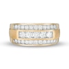 Thumbnail Image 4 of Men's 1.00 CT. T.W. Diamond Triple Row Ring in 10K Gold