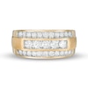 Thumbnail Image 3 of Men's 1.00 CT. T.W. Diamond Triple Row Ring in 10K Gold