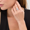 Thumbnail Image 2 of Multi-Gemstone Linear Cluster Coil Ring in Sterling Silver