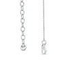 Thumbnail Image 1 of 0.15 CT. T.W. Diamond Station Double Strand Necklace in Sterling Silver - 22"