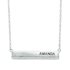 Thumbnail Image 1 of 1/20 CT. T.W. Diamond Name Bar Necklace in Sterling Silver (1 Name)