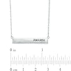 Thumbnail Image 2 of 1/20 CT. T.W. Diamond Name Bar Necklace in Sterling Silver (1 Name)