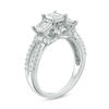 Thumbnail Image 1 of 0.95 CT. T.W. Princess-Cut Diamond Past Present Future® Engagement Ring in 10K White Gold