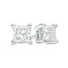Thumbnail Image 0 of 3.00 CT. T.W. Certified Princess-Cut Diamond Solitaire Stud Earrings in 14K White Gold (J/I2)