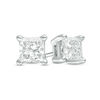Thumbnail Image 1 of 3.00 CT. T.W. Certified Princess-Cut Diamond Solitaire Stud Earrings in 14K White Gold (J/I2)