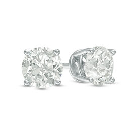 0.10 CT. T.W. Diamond Solitaire Stud Earrings in 14K White Gold