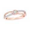 Thumbnail Image 4 of Convertibilities 0.20 CT. T.W. Diamond Crossover Three-in-One Ring in Sterling Silver and 10K Rose Gold