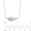 Thumbnail Image 2 of 1/15 CT. T.W. Diamond Sideways Leaf Necklace in Sterling Silver (1 Name)