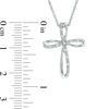 Thumbnail Image 1 of Diamond Accent Loop Cross Pendant in Sterling Silver