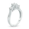Thumbnail Image 1 of 0.25 CT. T.W. Diamond Past Present Future® Bypass Engagement Ring in 10K White Gold