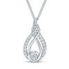 Thumbnail Image 1 of Interwoven™ 0.09 CT. T.W. Diamond Pendant in Sterling Silver - 19"