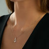 Thumbnail Image 1 of Interwoven™ 0.09 CT. T.W. Diamond Pendant in Sterling Silver - 19"