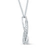 Thumbnail Image 4 of Interwoven™ 0.09 CT. T.W. Diamond Pendant in Sterling Silver - 19"